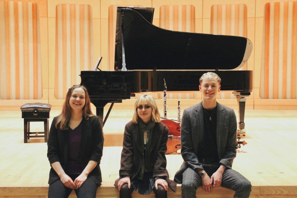 Photograph of Megan Rushbrook, Ella Pearson and Alex Carey